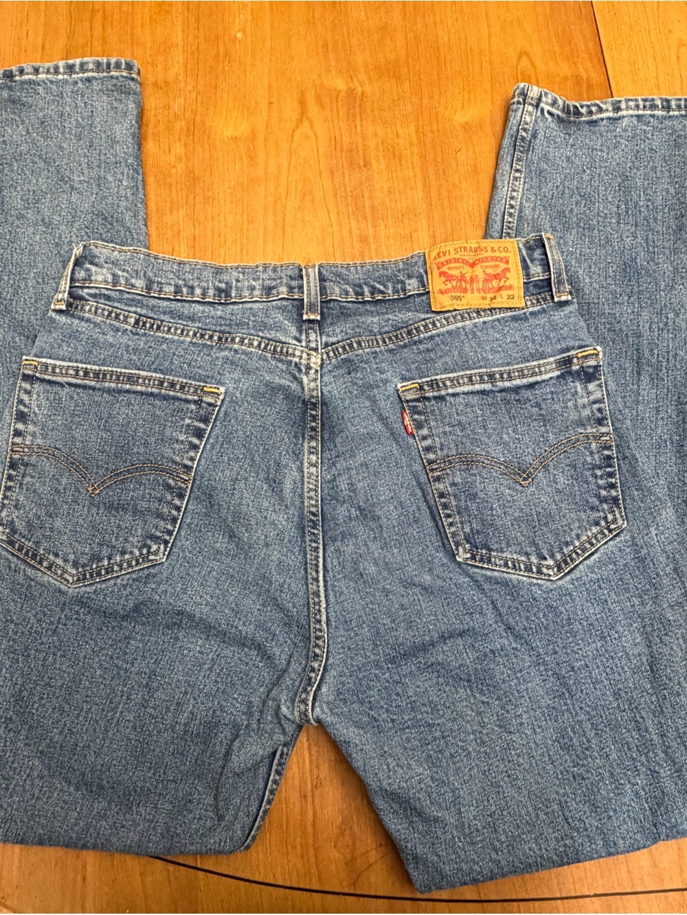 Levi's Men’s Medium Wash Straight Leg Jeans 34x32 | Gorpcore Dadcore Western